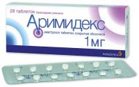 Аримидекс 1мг таблетки покрытые плёночной оболочкой №28 (ASTRAZENECA PHARMACEUTICAL LP/ASTRAZENECA UK LTD_3)